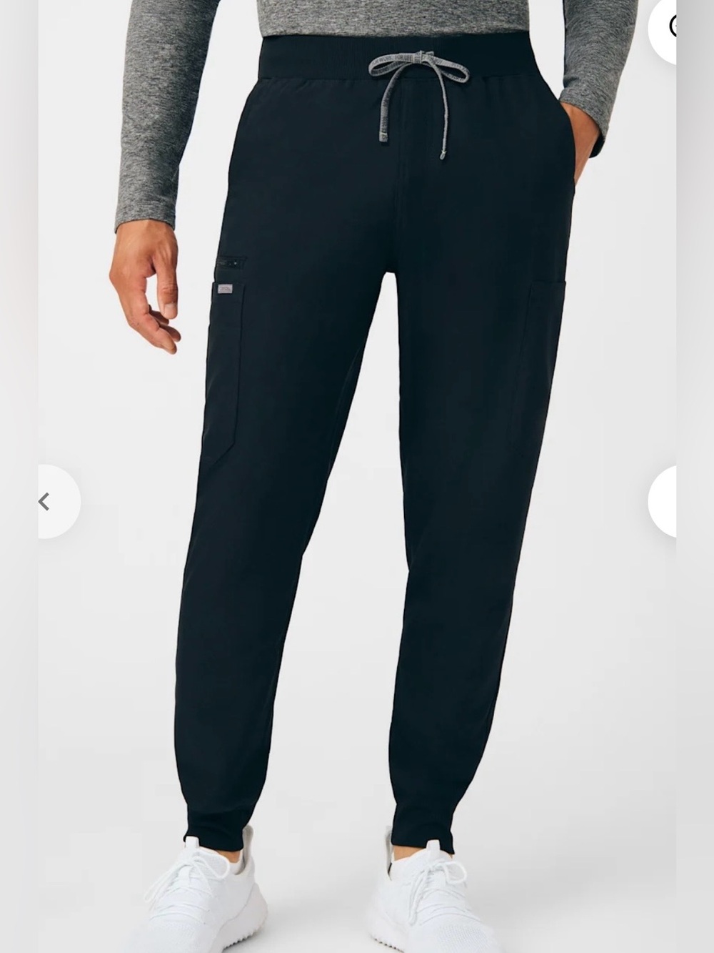 Landau Forward Men’s 7-Pocket Cargo Jogger Scrub Pants S Black Regular